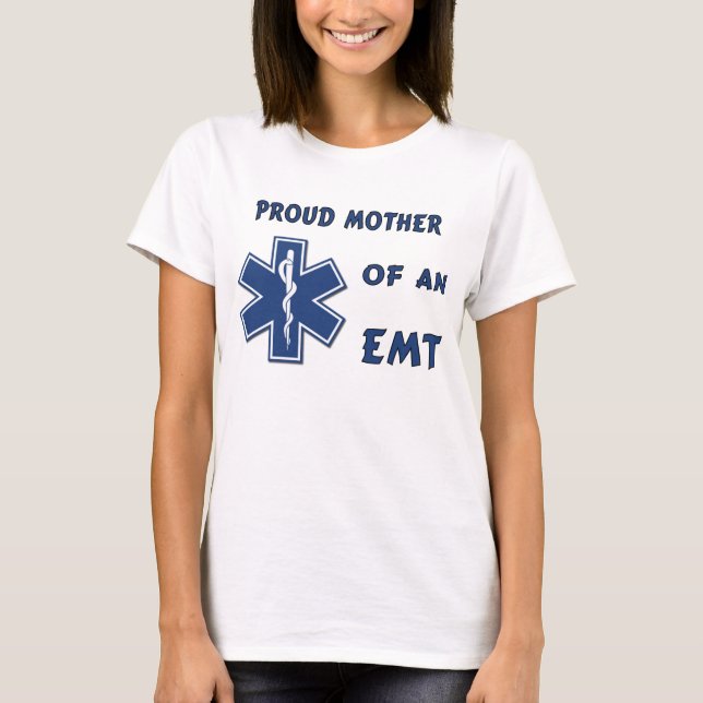Camiseta Uma mamã orgulhosa de um EMT (Frente)