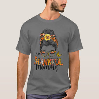 Camiseta Uma Mamãe agradecida Família de Ação de Graças Mat