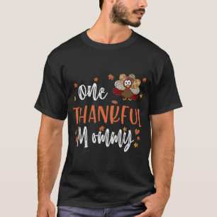Camiseta Uma Mamãe agradecida Família de Ação de Graças Mat