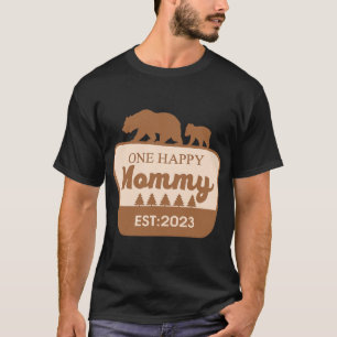 Camiseta Uma Mamãe Feliz Camper Correspondendo Ao Nasciment