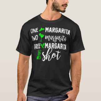 Camiseta Uma Margarita Dois Margarita Três Margarita Tiro