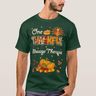 Camiseta Uma Massagem Agradecida Terapia Caiu no outono Gra