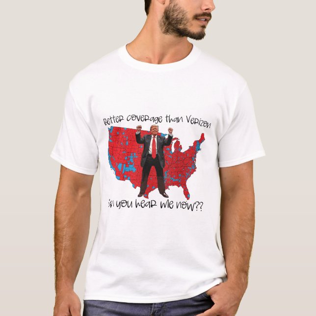 Camiseta Uma melhor cobertura do que o republicano Verizon (Frente)