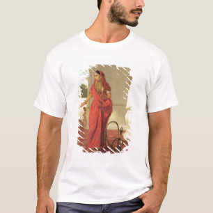 Camiseta Uma menina de dança indiana com um cachimbo de