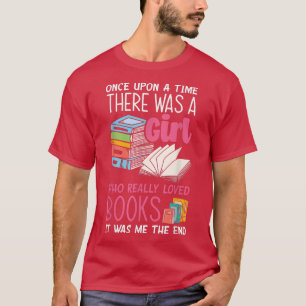 Camiseta Uma Menina Que Adorava Livros Engraçada Lendo Meni