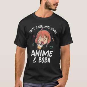 Camiseta Uma Menina Que Ama Anime E Boba Tapioca Pearls