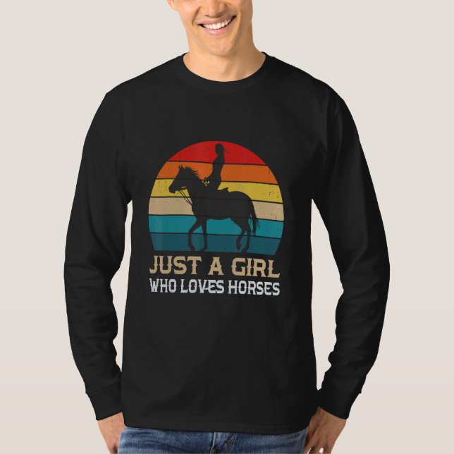 Camiseta Uma Menina Que Ama Cavalos (Frente)
