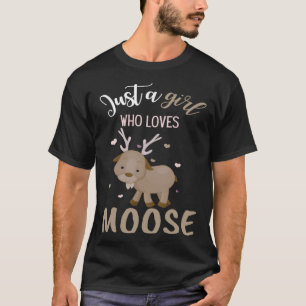Camiseta Uma Menina Que Ama O Animal Moose