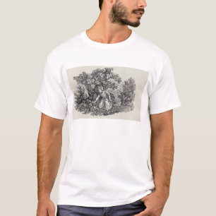Camiseta Uma menina que recolhe flores