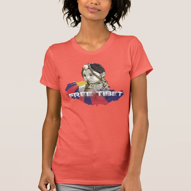 Camiseta Uma menina tibetana (Frente)
