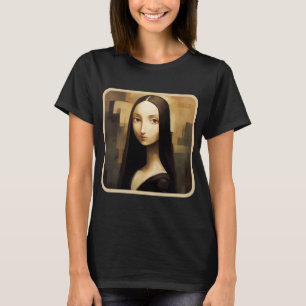 Camiseta Uma Mona Lisa reimaginou, um clássico, mas também