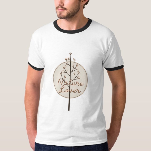 Camiseta Uma montanha simples e um combo solar (Frente)