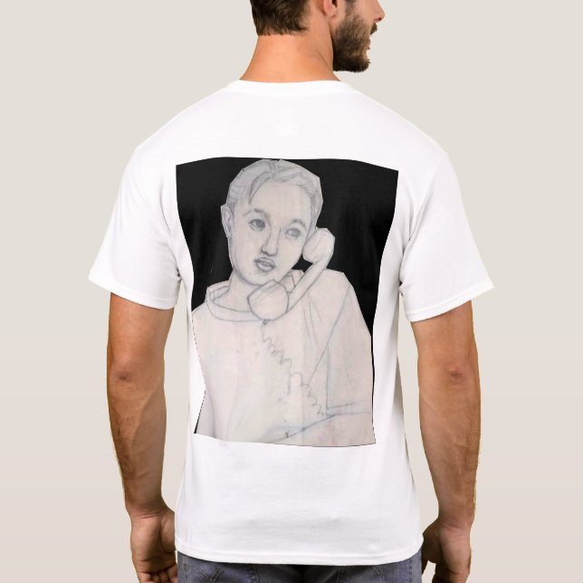 Camiseta Uma mulher chamada Yoko em Yokohama desenhada com  (Verso)