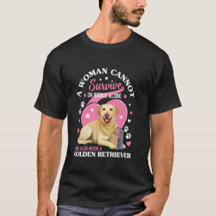 Camiseta Uma Mulher Não Pode Sobrevirer Só Com Livros Retri