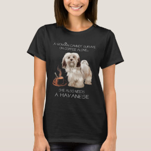 Camiseta Uma Mulher Não Pode Sobreviver Ao Café Sozinha D