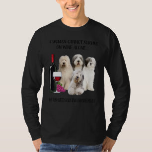 Camiseta Uma Mulher Não Pode Sobreviver Apenas Ao Vinho, Id