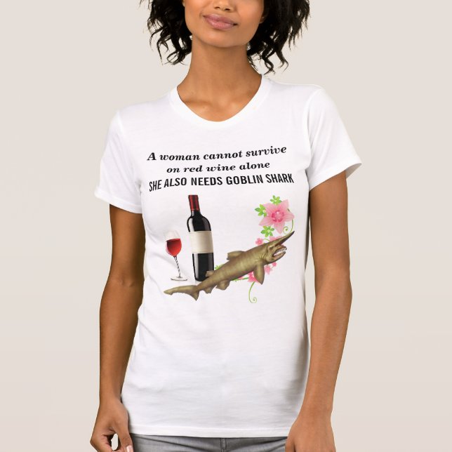 Camiseta Uma mulher precisa o tubarão do diabrete (Frente)