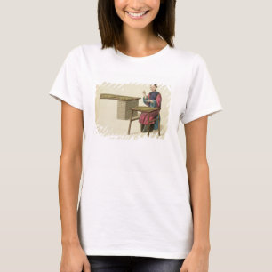 Camiseta Uma mulher que prepara o chá, chapeia 21 'do traj