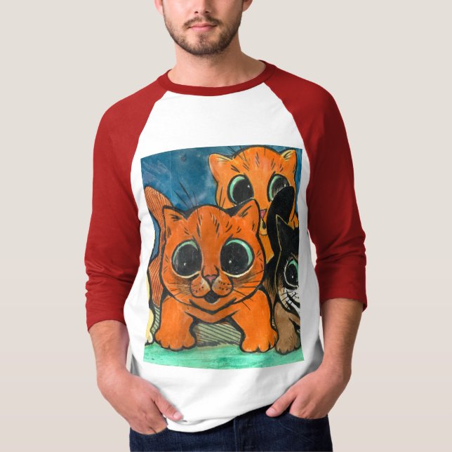 Camiseta Uma multidão de gatos por Louis Wain (Frente)