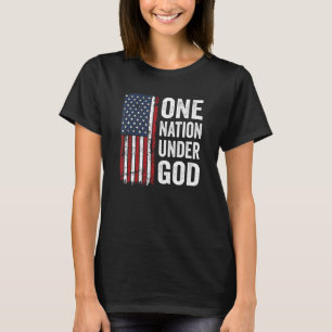 Camiseta Uma Nação Sob A Bandeira Patriótica Cristã Usa