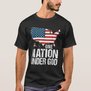 Camiseta Uma nação sob Deus 4 de julho bandeira americana M