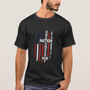 Camiseta Uma Nação Sob Deus Bandeira Americana Deus Fé Jesu