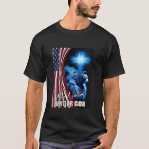 Camiseta Uma Nação Sob Deus Bandeira Americana Leão