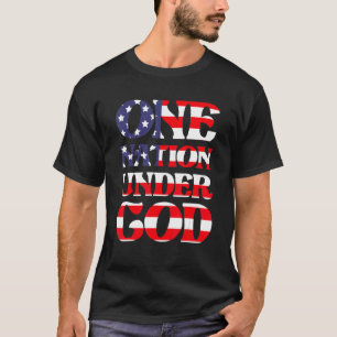 Camiseta Uma Nação Sob Deus Bandeira Patriótica Americana D