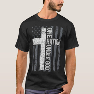 Camiseta UMA NAÇÃO SOB DEUS - Culto Cristão Cruz Fla