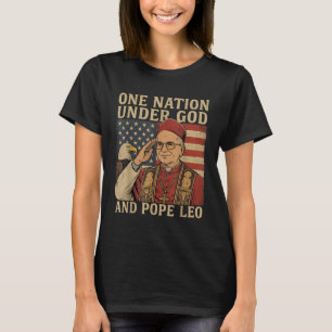 Camiseta Uma Nação Sob Deus E O Papa Leo Usa Patriótico Ju