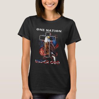 Camiseta Uma Nação Sob Deus Jesus Cruzando A Águia 4 De