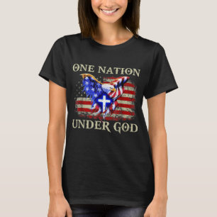 Camiseta uma nação sob deus patriótico eua cristão