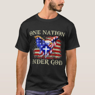 Camiseta uma nação sob deus patriótico eua cristão