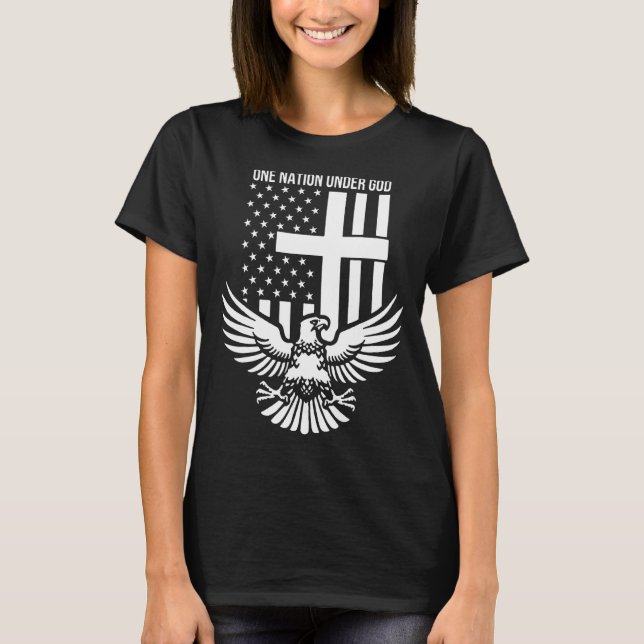Camiseta uma nação sob o deus 1 (Frente)