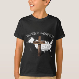 Camiseta Uma nação sob o deus com esboço dos E.U.