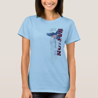 Camiseta Uma nação sob o t-shirt das mulheres do Grunge do