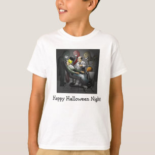 Camiseta Uma Noite Feliz de Halloween no Dentista