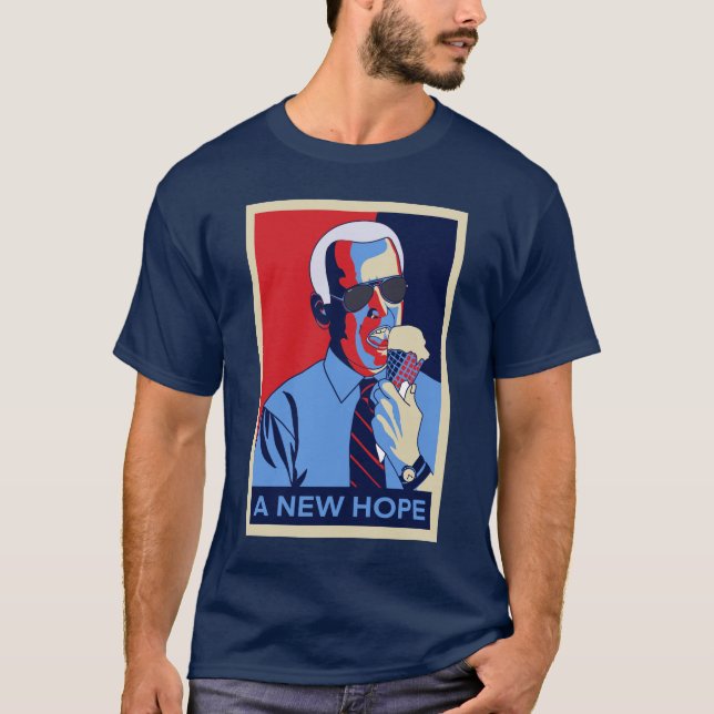 Camiseta Uma nova ilustração do Sorvete Joe Biden (Frente)