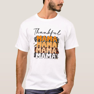 Camiseta Uma Obrigado de queda de Leopard, mãe e mãe agrade