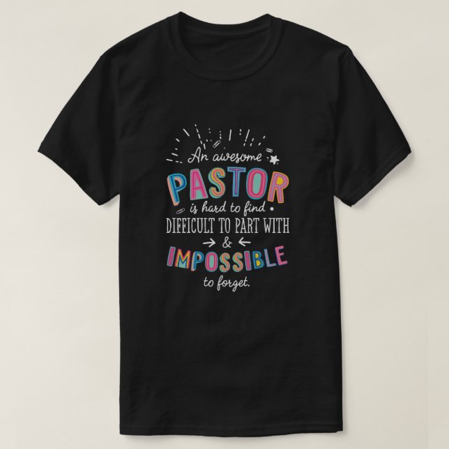 Camiseta Uma ótima ideia de presente do pastor - Impossível (Frente do Design)