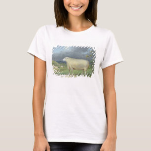 Camiseta Uma ovelha de Leicester da beira (óleo em canvas)