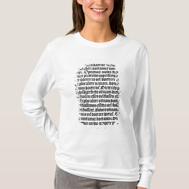 Camiseta Uma página 'do Grammaire Latine (Frente)