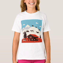 Camiseta Uma paisagem nos Alpes