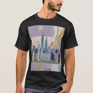 Camiseta Uma Paisagem Urbana Lunar