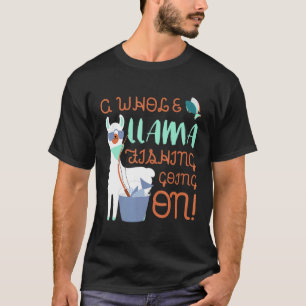 Camiseta Uma Paródia Inspirada em Muita Llama Pescando