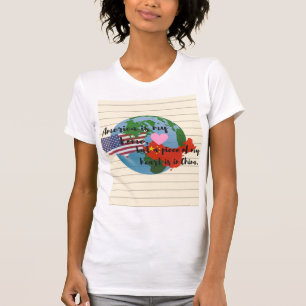 Camiseta Uma parte de meu coração está no t-shirt das