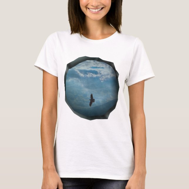 Camiseta Uma Peça Surreal De Teto Gráfico Do Céu (Frente)