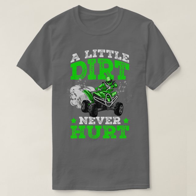 Camiseta Uma Pequena Sujeira Nunca Machuca AV 4 Wheeler Eng (Frente do Design)