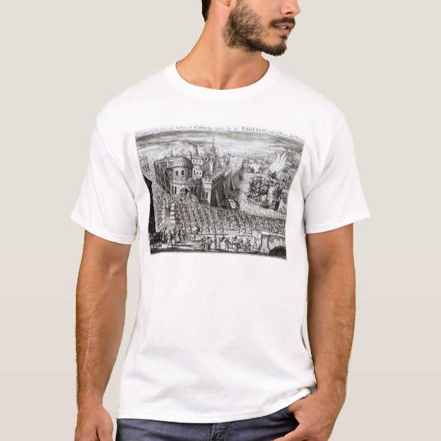 Camiseta Uma perspectiva da cidade e do porto (Frente)
