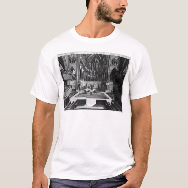Camiseta Uma perspectiva da igreja escolar do interior (Frente)